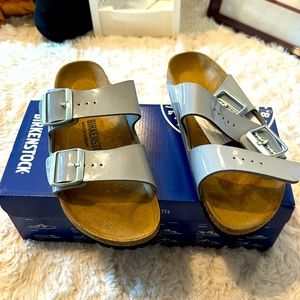 Arizona Patent Alloy Birkenstock.NIB. Nothing wrong with them. Bought wrong size